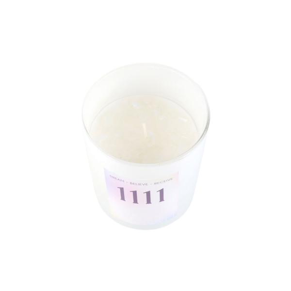 1111 Angel Number Crystal Chip Candle - Crystal Healing - View 2