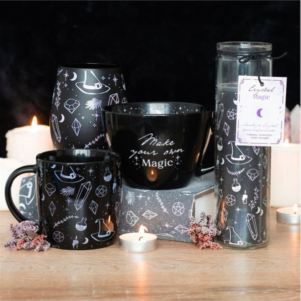 Crystal Witch Jasmine Tube Candle with Amethyst Chips - Witchcraft Ritual - View 6