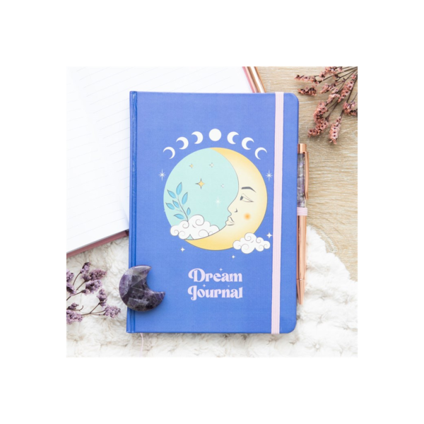 The Moon Dream Journal with Amethyst Pen The Moon Dream Journal with Amethyst Pen - Meditation Decor