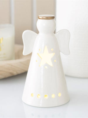 Small LED Light Up Angel Decoration with Star Small LED Light Up Angel Decoration with Star - Angel Figurine