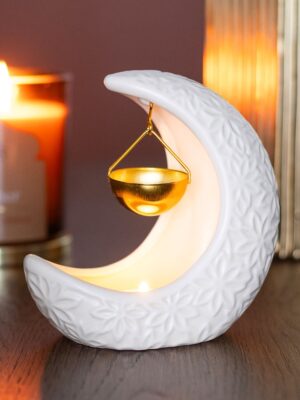 Crescent Moon Hanging Oil Burner - Spiritual Home Decor