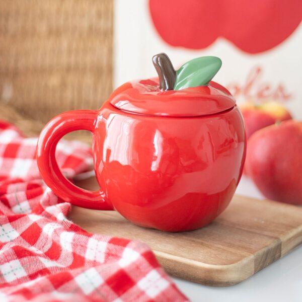 AP_93325.jpg Apple Shaped Lidded Mug - Ceramic Mug
