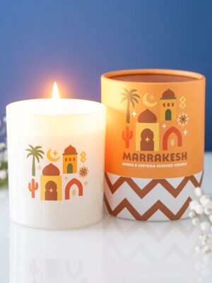 Marrakesh Amber & Saffron Scented Candle - Aromatherapy