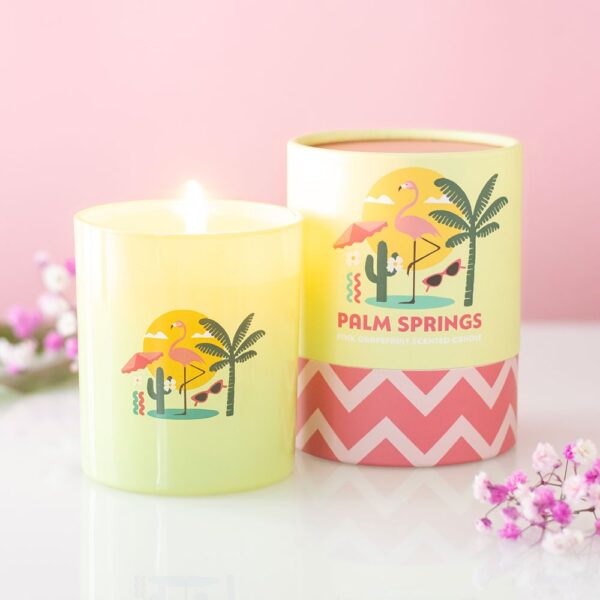 Palm Springs Pink Grapefruit Scented Candle - Aromatherapy