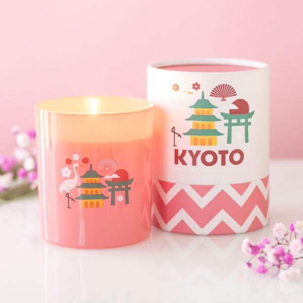 Kyoto Bamboo & Cherry Blossom Scented Candle - Aromatherapy