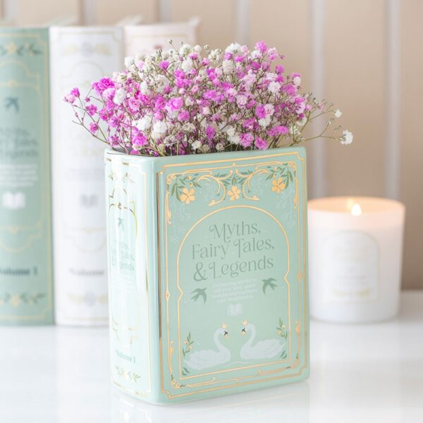 Green Book Shaped Vase - Spiritual Home Decor