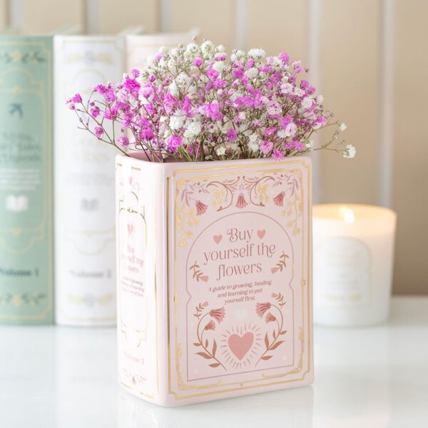 BC_35826.jpg Pink Book Shaped Vase - Spiritual Home Decor