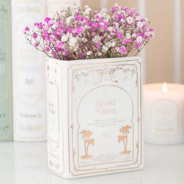 BC_35926.jpg White Book Shaped Vase - Book Decor