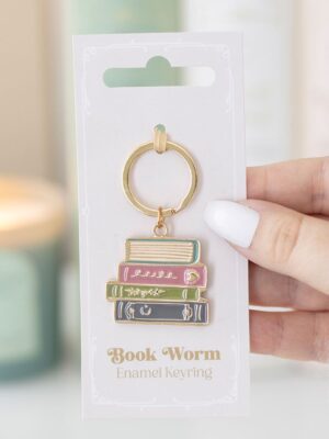 Book Worm Keyring - Book Decor