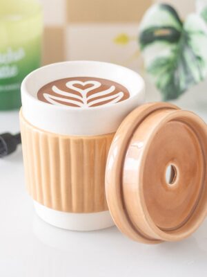 Coffee Cup Oil Burner - Ceramic Mug