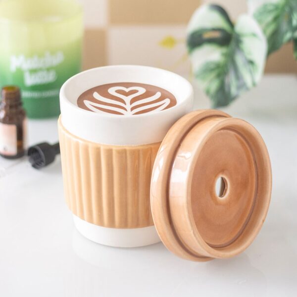 Coffee Cup Oil Burner - Ceramic Mug