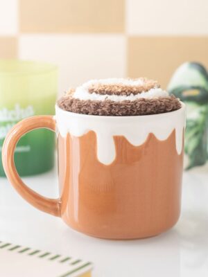 Cinnamon Roll Mug and Socks Set - Ceramic Mug