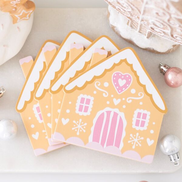 BK_52227.jpg Gingerbread House Coaster Set - Spiritual Home Decor