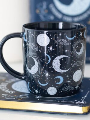 Blue Moon Print Mug - Ceramic Mug