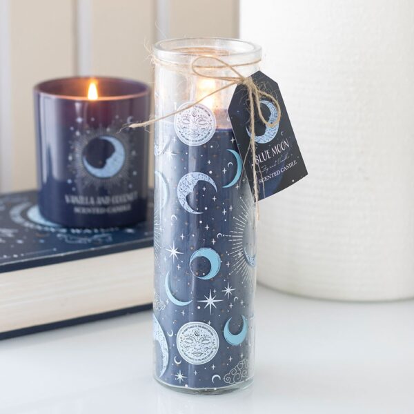 Blue Moon Print Fig & Vanilla Tube Candle - Aromatherapy