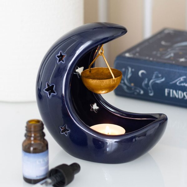 BM_61126.jpg Blue Crescent Moon Hanging Oil Burner - Spiritual Home Decor