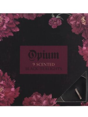 Pack of 9 Opium Scented Black Tealights - Spiritual Home Decor