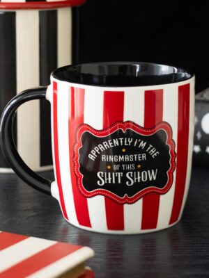Red Striped Ringmaster Mug - Ceramic Mug