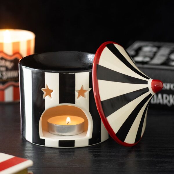 CI_00727.jpg Black Striped Circus Tent Oil Burner - Aromatherapy