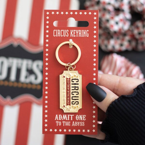 Admit One to the Abyss Circus Ticket Keyring - Spiritual Home Decor