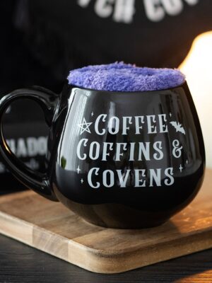 Coffee, Coffins & Covens Mug and Socks Set - Ceramic Mug