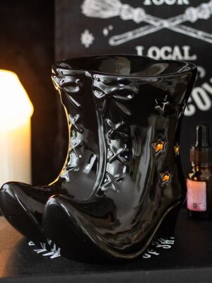 Black Witch Boots Oil Burner - Witchcraft Ritual