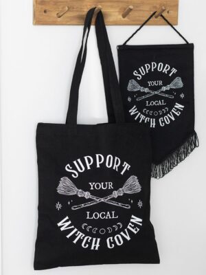 Support Your Local Witch Coven Polycotton Tote Bag - Witchcraft Ritual