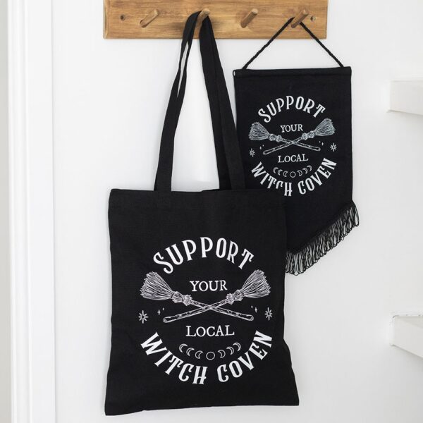 Support Your Local Witch Coven Polycotton Tote Bag - Witchcraft Ritual