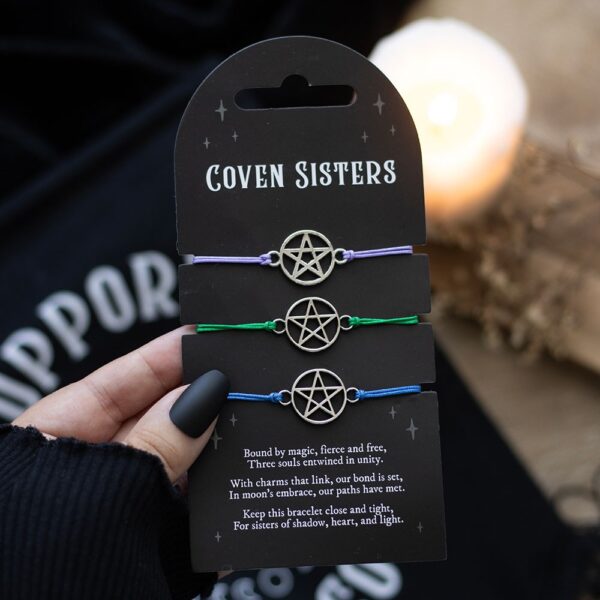 CL_44826.jpg Set of 3 Coven Sisters Pentagram Bracelets - Witchcraft Ritual
