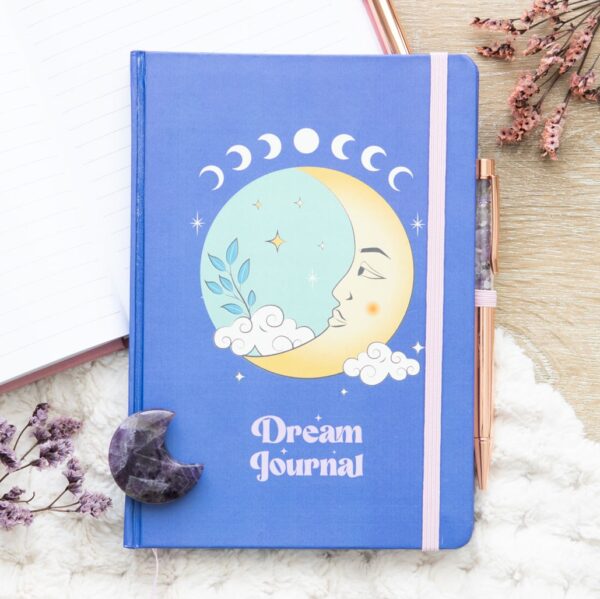 The Moon Dream Journal with Amethyst Pen - Spiritual Home Decor