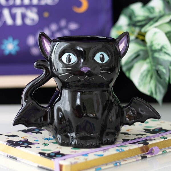 Cute and Creepy Bat Cat Mug - Ceramic Mug
