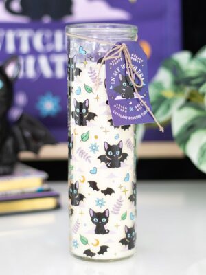 CU_20326.jpg Cute and Creepy Cat Print Lavender Tube Candle - Aromatherapy