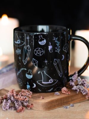 Crystal Witch Print Mug - Witchcraft Ritual