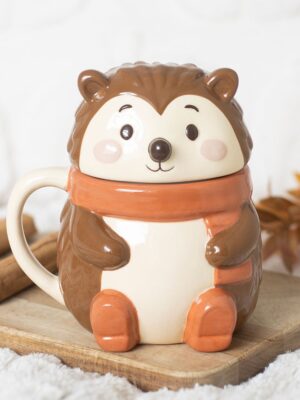 Hazel Hedgehog Lidded Mug - Ceramic Mug