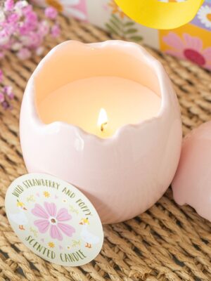 Wild Strawberry & Poppy Egg Shaped Candle - Aromatherapy