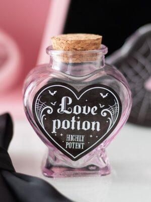 Love Potion Decorative Glass Heart Potion Bottle - Spiritual Home Decor