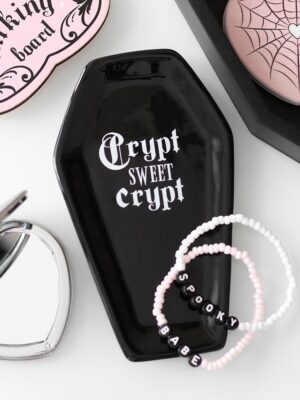 Crypt Sweet Crypt Coffin Trinket Tray - Gothic Decor