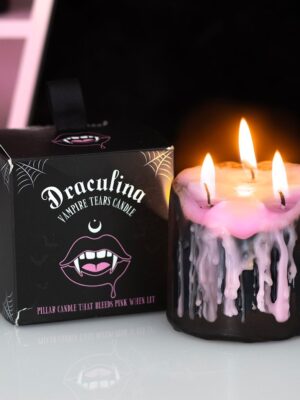 Small Pink Vampire Tears Pillar Candle - Aromatherapy