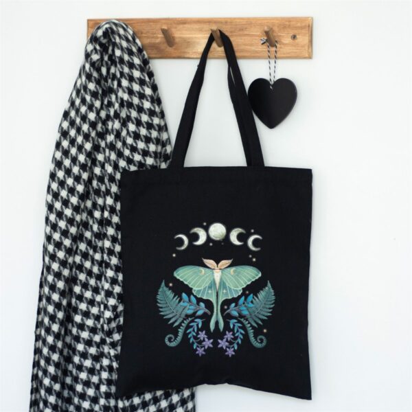 DF_19524.jpg Luna Moth Polycotton Tote Bag - Spiritual Home Decor