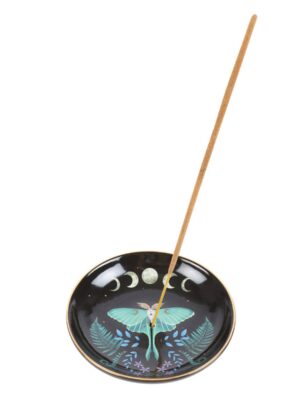 Luna Moth Ceramic Incense Plate - Aromatherapy