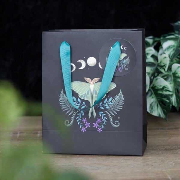 DF_82725.jpg 23cm Medium Luna Moth Gift Bag - Spiritual Home Decor