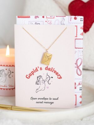 Love Letter Locket Necklace on Greeting Card - Jewelry