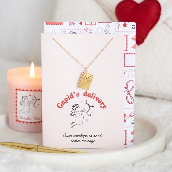 Love Letter Locket Necklace on Greeting Card - Jewelry