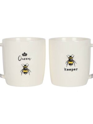 Queen Bee and Bee Keeper Mug Set - Ceramic Mug
