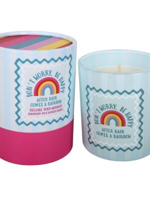 Don't Worry Be Happy Raspberry Milk Scented Candle - Aromatherapy
