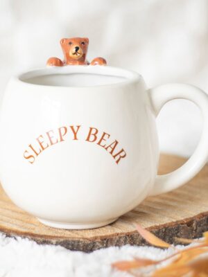 Sleepy Bear Rounded Mug - Ceramic Mug