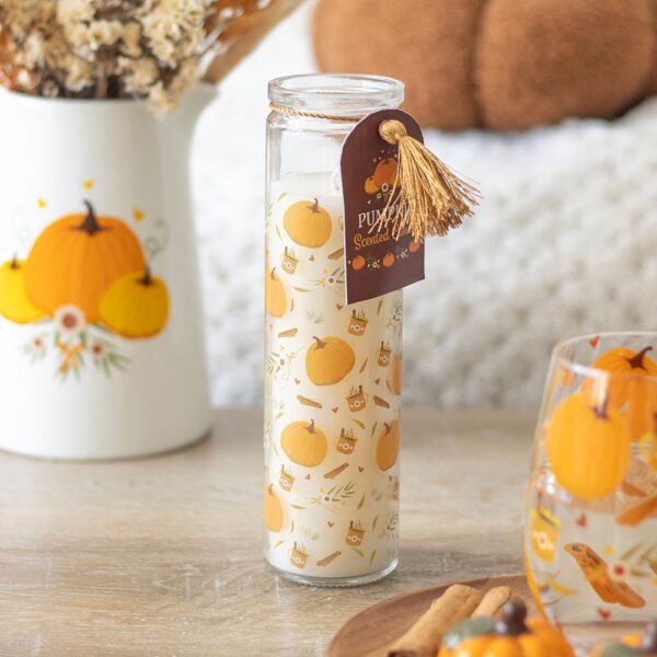 Pumpkin Print Tube Candle - Aromatherapy