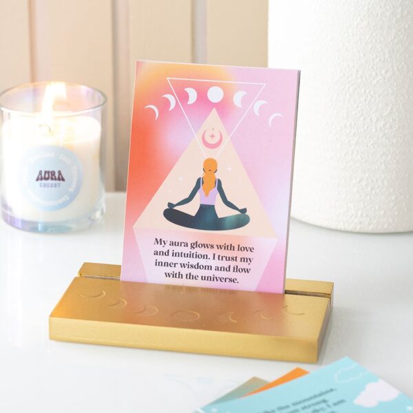 EN_76426.jpg Aura Affirmation Cards with Wooden Stand - Spiritual Home Decor