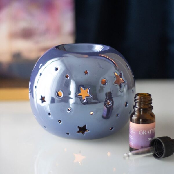 ER_46025.jpg Purple Iridescent Star Oil Burner and Wax Warmer - Spiritual Home Decor