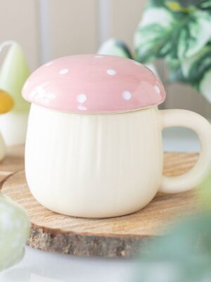 Pink Mushroom Mug - Ceramic Mug
